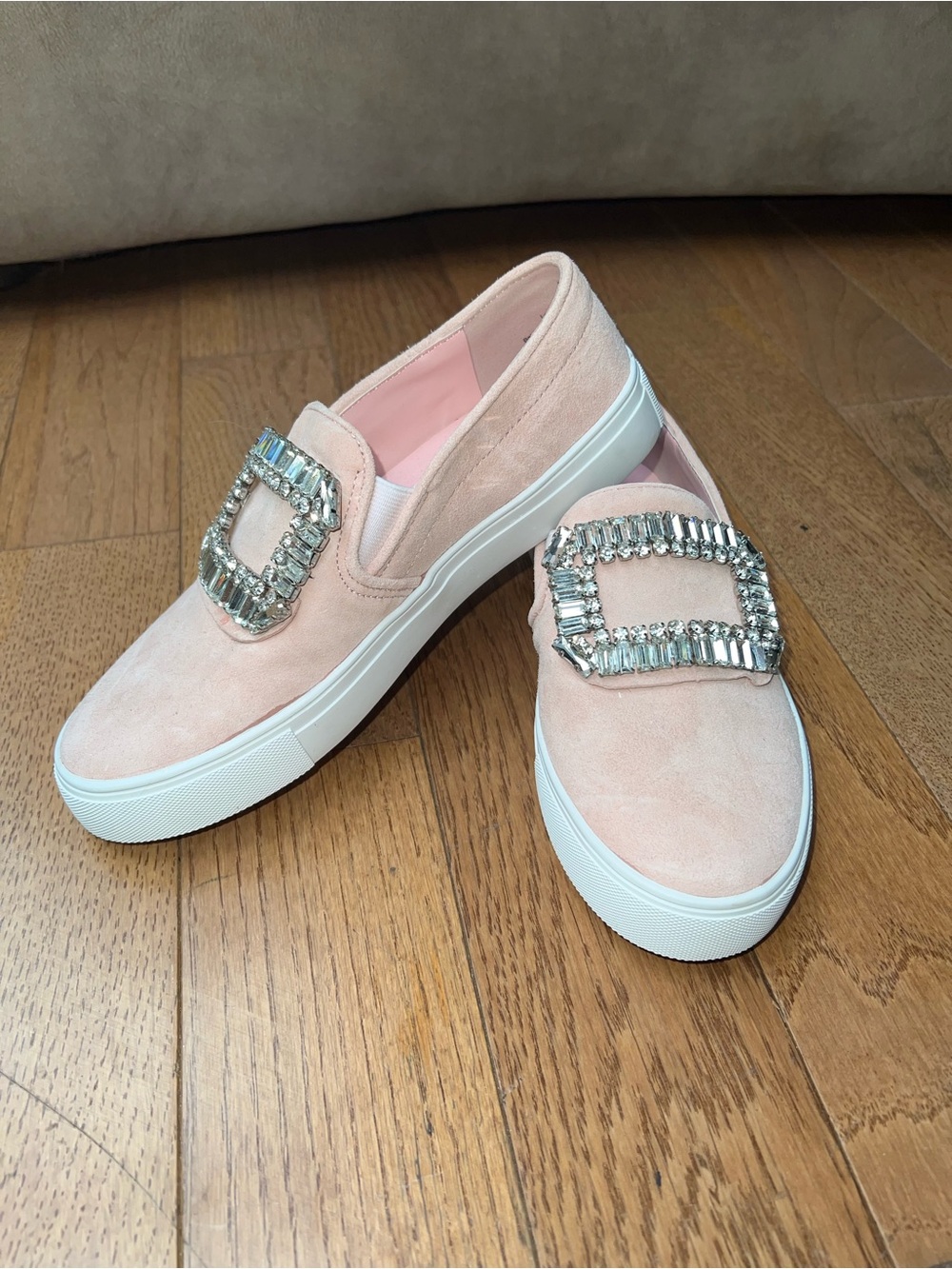 Karl Lagerfeld Women's Pink Loafers jeweled size 5.5